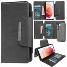 For Samsung Galaxy S21 5G Multifunctional 7-Card Wallet Leather Phone Case(Grey) - 1