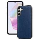 For Samsung Galaxy A35 5G Cowhide Texture Back Cover Phone Case(Royal Blue) - 1