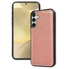 For Samsung Galaxy S24 5G Cowhide Texture Back Cover Phone Case(Rose Gold) - 1