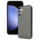 For Samsung Galaxy S23 FE 5G Cowhide Texture Back Cover Phone Case(Grey) - 1