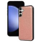 For Samsung Galaxy S23 FE 5G Cowhide Texture Back Cover Phone Case(Rose Gold) - 1