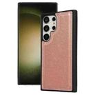 For Samsung Galaxy S23 Ultra 5G Cowhide Texture Back Cover Phone Case(Rose Gold) - 1