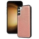 For Samsung Galaxy S23 5G Cowhide Texture Back Cover Phone Case(Rose Gold) - 1