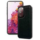 For Samsung Galaxy S20 FE Cowhide Texture Back Cover Phone Case(Black) - 1