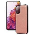 For Samsung Galaxy S20 FE Cowhide Texture Back Cover Phone Case(Rose Gold) - 1