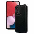 For Samsung Galaxy A13 4G Cowhide Texture Back Cover Phone Case(Black) - 1
