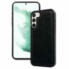 For Samsung Galaxy S22+ 5G Cowhide Texture Back Cover Phone Case(Black) - 1