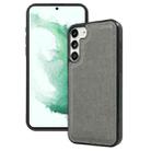 For Samsung Galaxy S22+ 5G Cowhide Texture Back Cover Phone Case(Grey) - 1