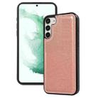 For Samsung Galaxy S22 5G Cowhide Texture Back Cover Phone Case(Rose Gold) - 1