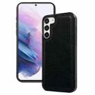 For Samsung Galaxy S21+ 5G Cowhide Texture Back Cover Phone Case(Black) - 1