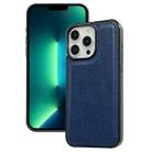 For iPhone 13 Pro Max Cowhide Texture Back Cover Phone Case(Royal Blue) - 1