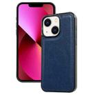 For iPhone 13 Cowhide Texture Back Cover Phone Case(Royal Blue) - 1