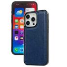 For iPhone 16 Pro Max Cowhide Texture Back Cover Phone Case(Royal Blue) - 1