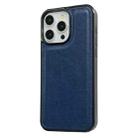 For iPhone 16 Pro Max Cowhide Texture Back Cover Phone Case(Royal Blue) - 2