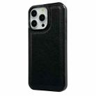 For iPhone 16 Pro Cowhide Texture Back Cover Phone Case(Black) - 2