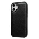 For iPhone 16 Plus Cowhide Texture Back Cover Phone Case(Black) - 2