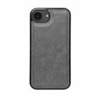 For iPhone 16e Cowhide Texture Back Cover Phone Case(Grey) - 2