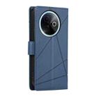 For vivo Y39 5G PU Genuine Leather Texture Embossed Line Phone Case(Blue) - 3