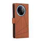 For vivo Y39 5G PU Genuine Leather Texture Embossed Line Phone Case(Brown) - 3