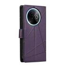 For vivo Y39 5G PU Genuine Leather Texture Embossed Line Phone Case(Purple) - 3