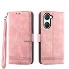 For vivo Y03 Dierfeng Dream Line TPU + PU Leather Phone Case(Pink) - 1