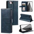 For iPhone 7 / 8 / SE 2022 Simple 6-Card Wallet Leather Phone Case(Navy Blue) - 1