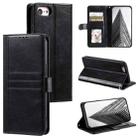 For iPhone 7 / 8 / SE 2022 Simple 6-Card Wallet Leather Phone Case(Black) - 1