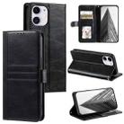 For iPhone 11 Simple 6-Card Wallet Leather Phone Case(Black) - 1