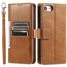 For iPhone 16e Simple 6-Card Wallet Leather Phone Case(Brown) - 2