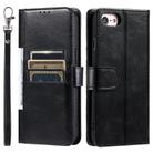 For iPhone 16e Simple 6-Card Wallet Leather Phone Case(Black) - 2