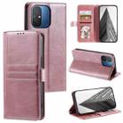 For Xiaomi Redmi 12C / 11A Global Simple 6-Card Wallet Leather Phone Case(Rose Gold) - 1