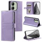 For Xiaomi Redmi 13C 4G/5G Simple 6-Card Wallet Leather Phone Case(Purple) - 1