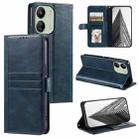 For Xiaomi Poco C65 Simple 6-Card Wallet Leather Phone Case(Navy Blue) - 1