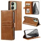 For Xiaomi Poco C65 Simple 6-Card Wallet Leather Phone Case(Brown) - 1