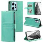 For Xiaomi Redmi Note 12 4G Simple 6-Card Wallet Leather Phone Case(Green) - 1