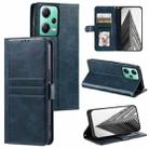 For Xiaomi Redmi Note 12 5G Simple 6-Card Wallet Leather Phone Case(Navy Blue) - 1