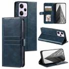 For Xiaomi Redmi Note 12 Pro 5G Simple 6-Card Wallet Leather Phone Case(Navy Blue) - 1