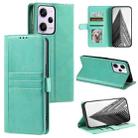 For Xiaomi Redmi Note 12 Pro 5G Simple 6-Card Wallet Leather Phone Case(Green) - 1