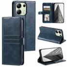 For Xiaomi Redmi Note 13 4G Simple 6-Card Wallet Leather Phone Case(Navy Blue) - 1