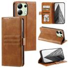 For Xiaomi Redmi Note 13 4G Simple 6-Card Wallet Leather Phone Case(Brown) - 1