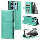 For Xiaomi Redmi Note 13 5G Simple 6-Card Wallet Leather Phone Case(Green) - 1