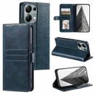 For Xiaomi Redmi Note 13 Pro 4G Simple 6-Card Wallet Leather Phone Case(Navy Blue) - 1