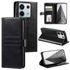 For Xiaomi Redmi Note 13 Pro 5G Simple 6-Card Wallet Leather Phone Case(Black) - 1
