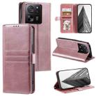 For Xiaomi 13T / 13T Pro Simple 6-Card Wallet Leather Phone Case(Rose Gold) - 1