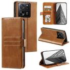 For Xiaomi 13T / 13T Pro Simple 6-Card Wallet Leather Phone Case(Brown) - 1