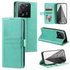For Xiaomi 13T / 13T Pro Simple 6-Card Wallet Leather Phone Case(Green) - 1
