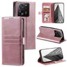 For Xiaomi Redmi K60 Ultra Simple 6-Card Wallet Leather Phone Case(Rose Gold) - 1