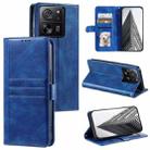 For Xiaomi Redmi K60 Ultra Simple 6-Card Wallet Leather Phone Case(Blue) - 1