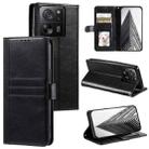 For Xiaomi Redmi K60 Ultra Simple 6-Card Wallet Leather Phone Case(Black) - 1