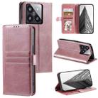 For Xiaomi 14 Pro Simple 6-Card Wallet Leather Phone Case(Rose Gold) - 1